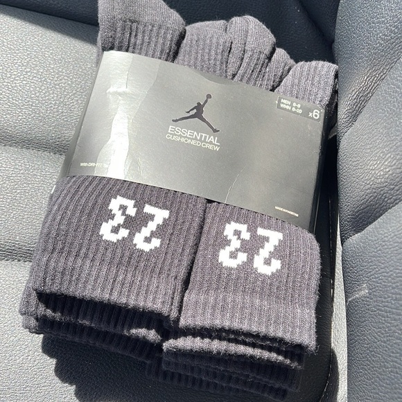 Jordan Essential Cushioned Crew Socks 6 pairs set Jordan 23 - Picture 12 of 14